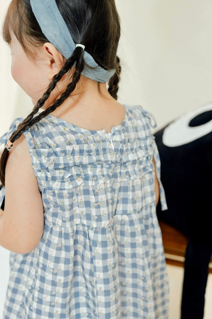 Blossom Checkered Mini Dress