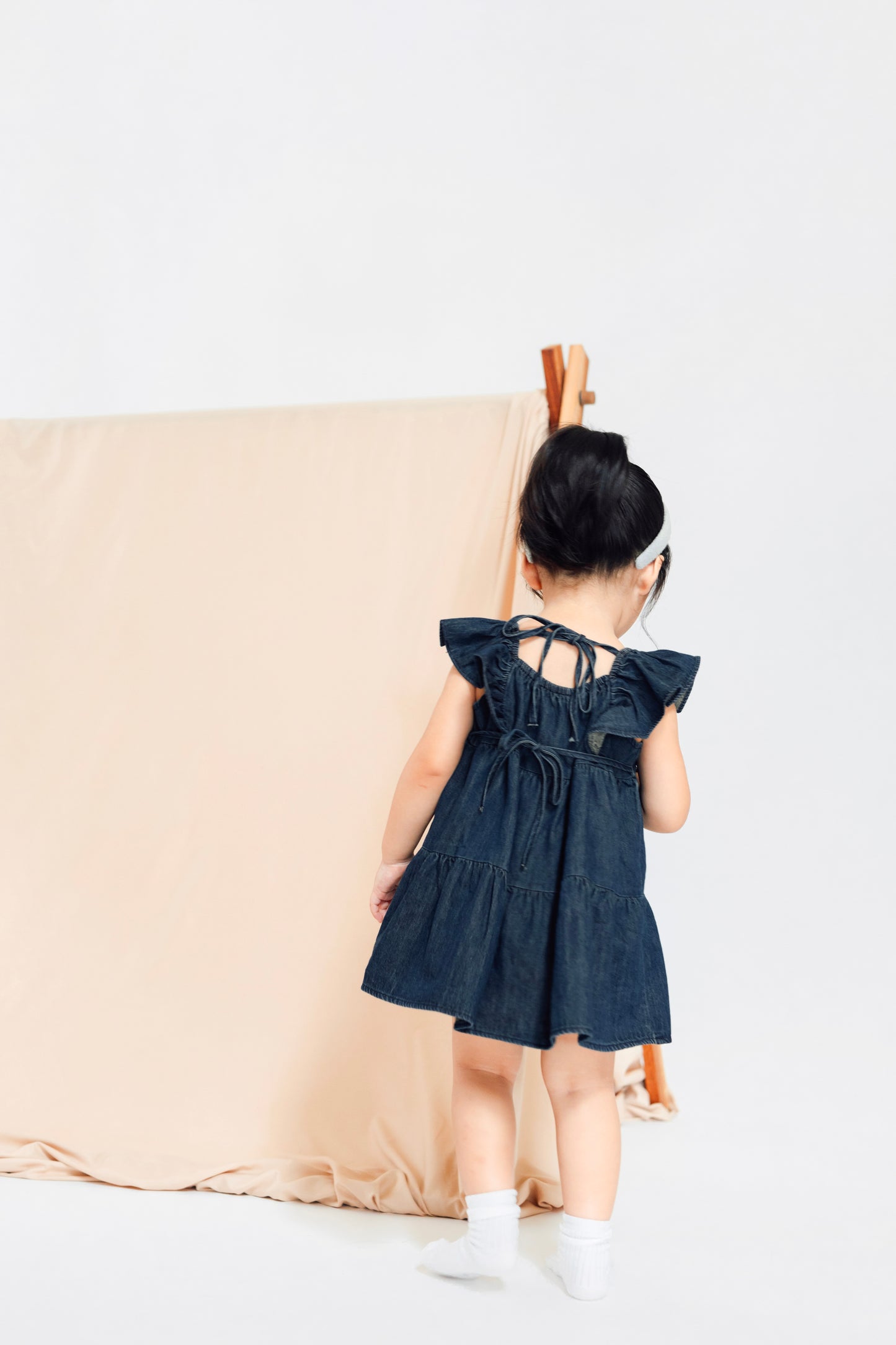 Butterfly Denim Bow Dress