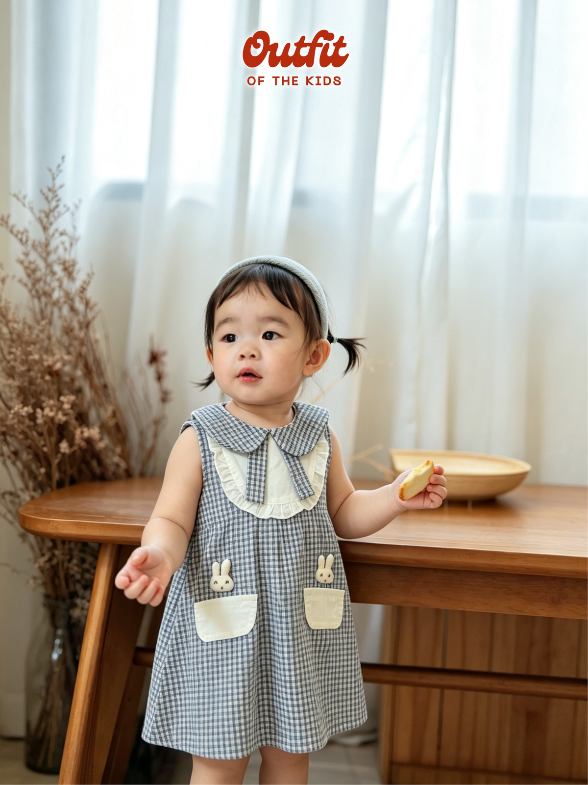 Smiley Bunny Check Dress
