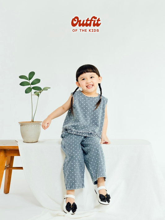 Polka Dot Denim Set