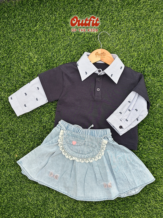 Bowtiful Polo Layered Top