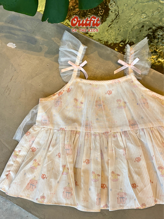 Honey Stripe Tulle Cami