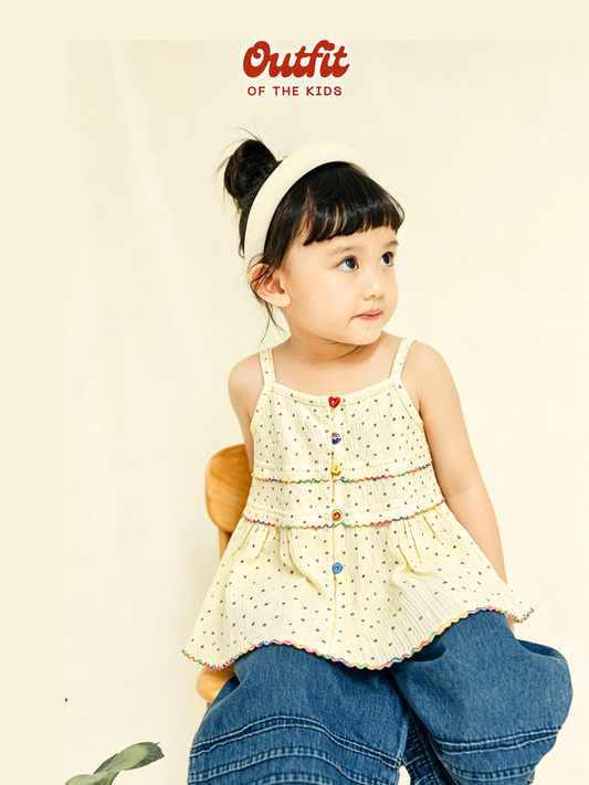 Candy Dot Babydoll Top