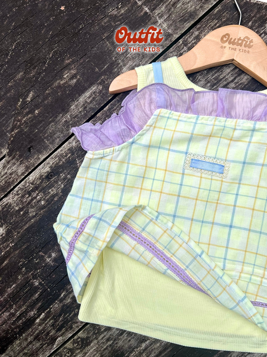 Lilac Picnic Layered Two-Piece Top