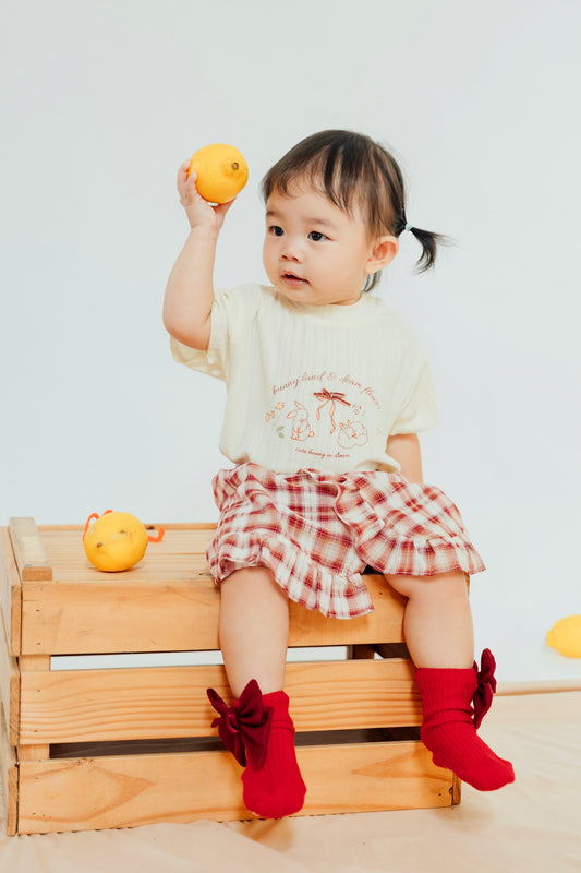 Bunny Garden Plaid Skort Set