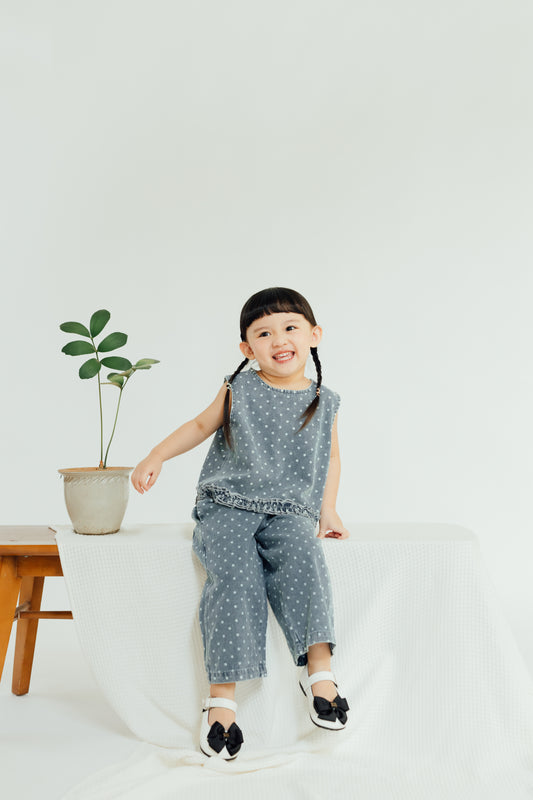 Polka Dot Denim Set
