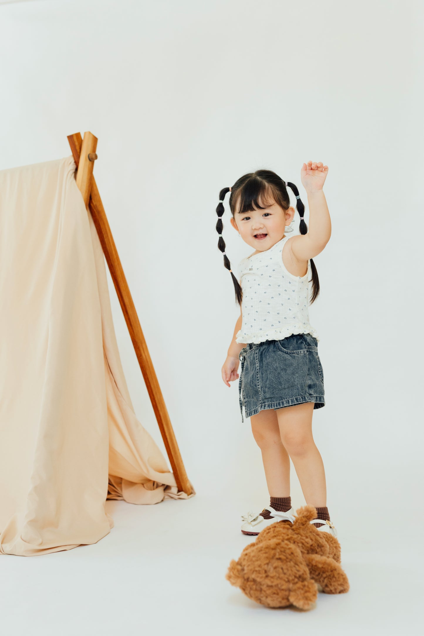 Cross Tie Denim Skort