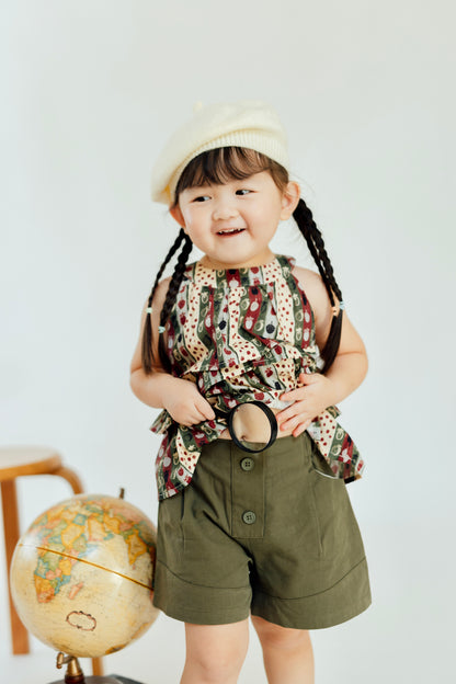 Olive Cuffed Shorts