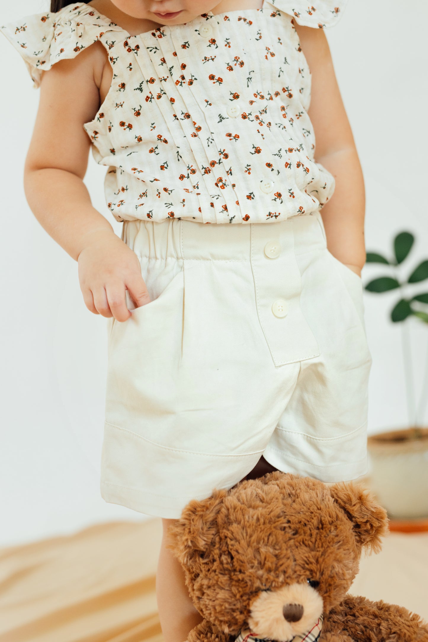 Apricot Cuffed Shorts