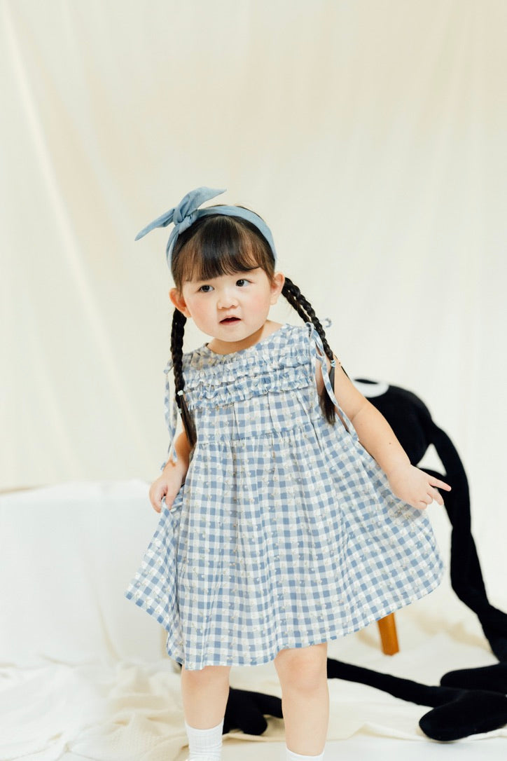 Blossom Checkered Mini Dress