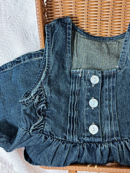 Ruffled Denim Tunic Dress