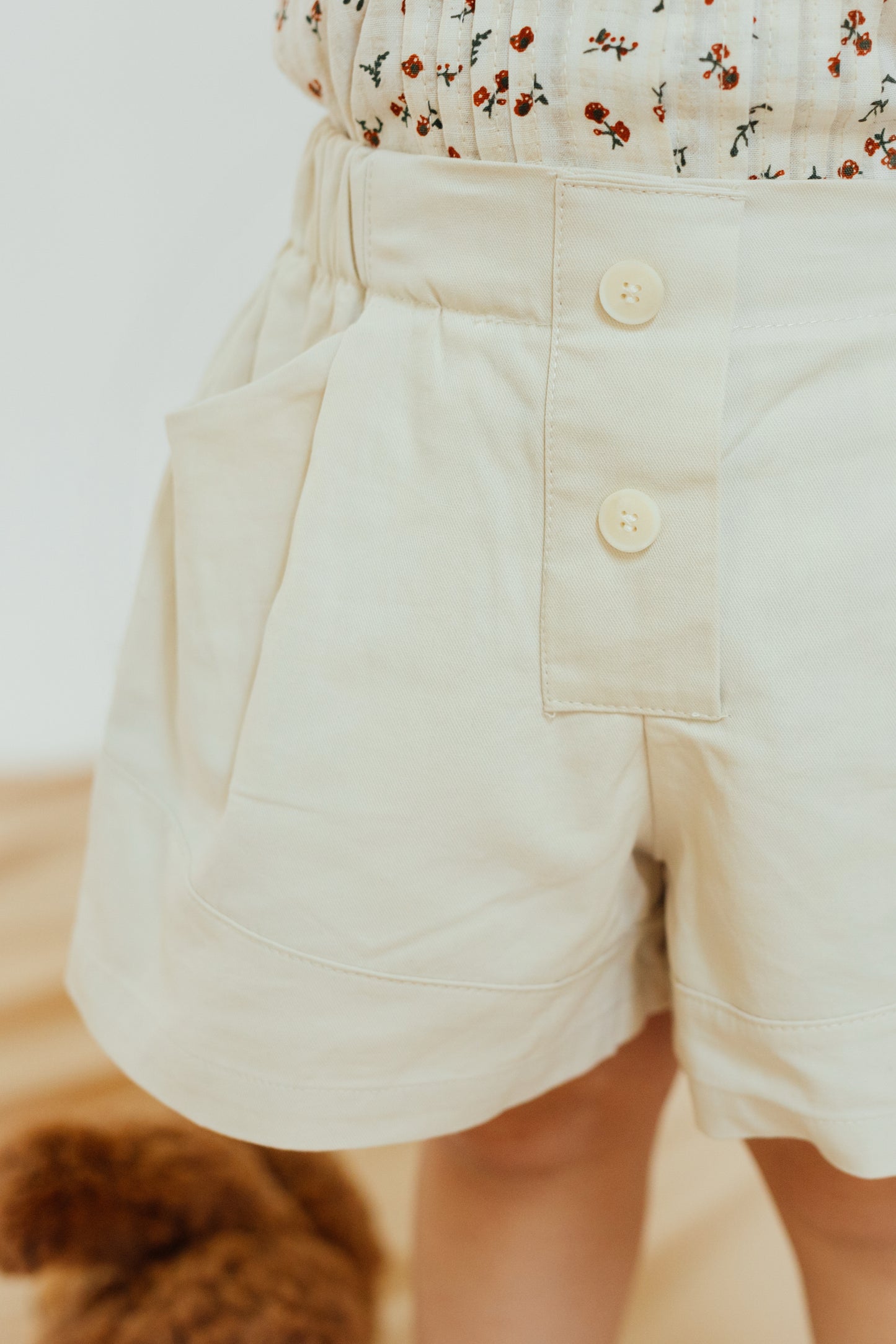 Apricot Cuffed Shorts