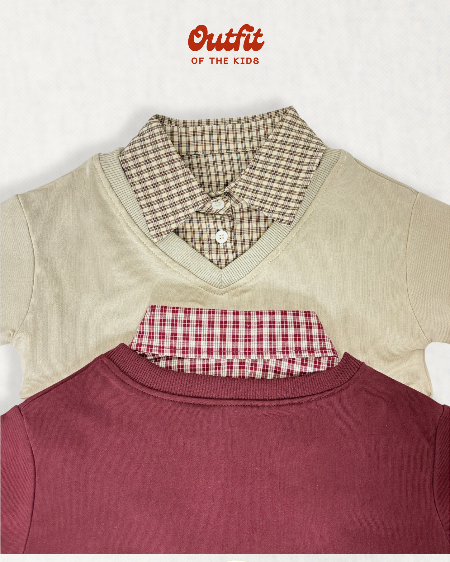 Preppy Checkered 2-in-1 Sweatshirt