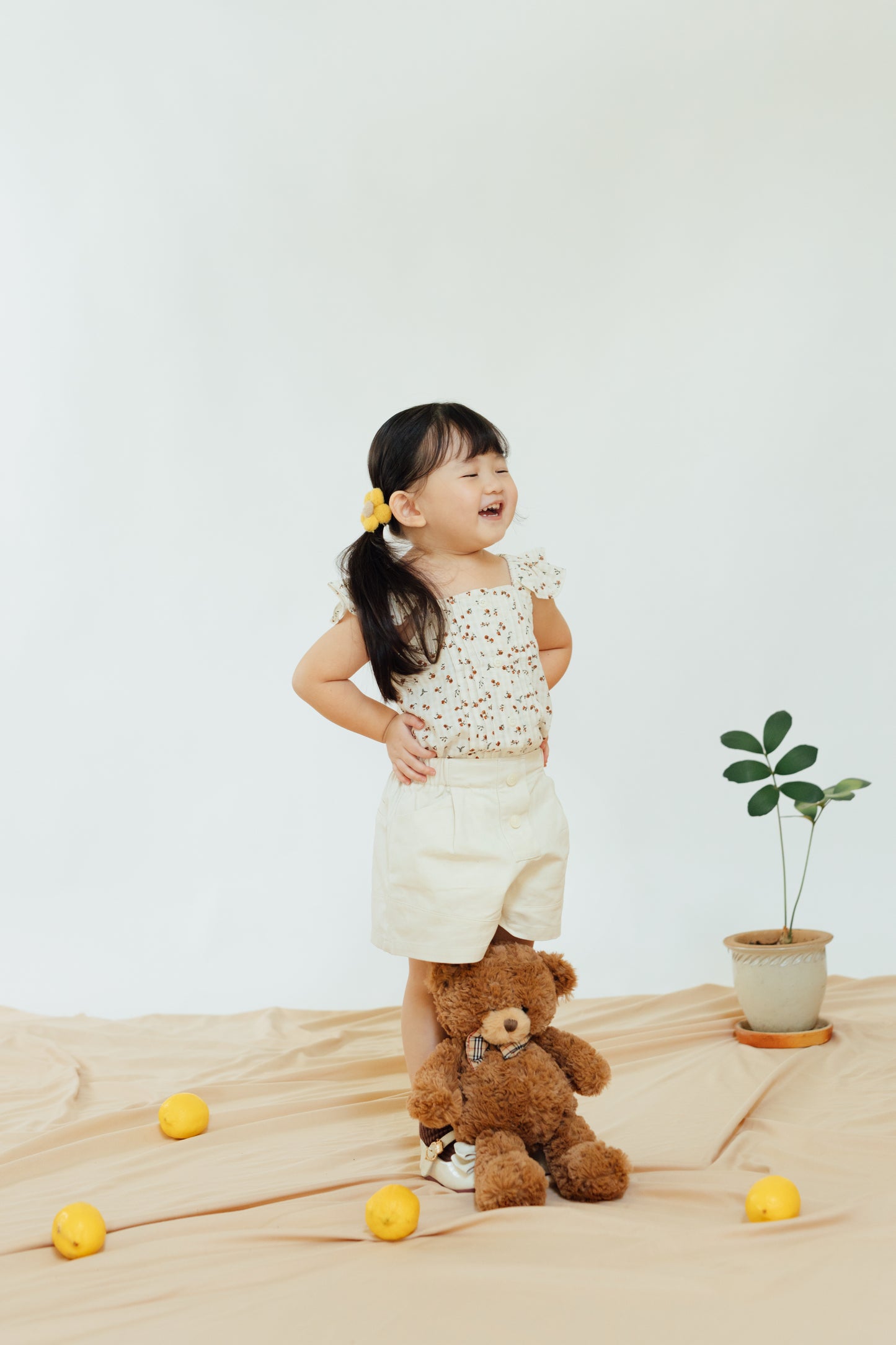 Apricot Cuffed Shorts