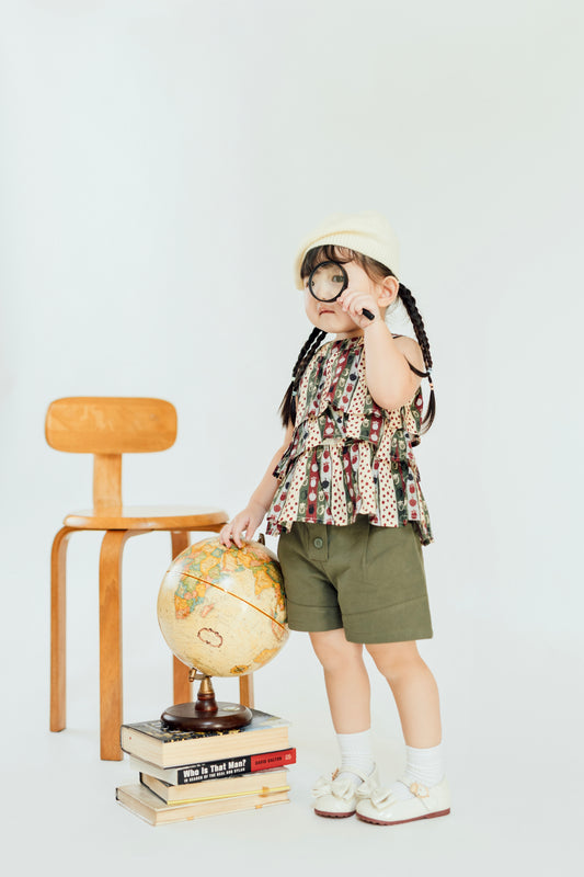 Fruity Patchwork Ruffle Top