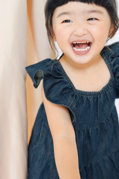 Butterfly Denim Bow Dress