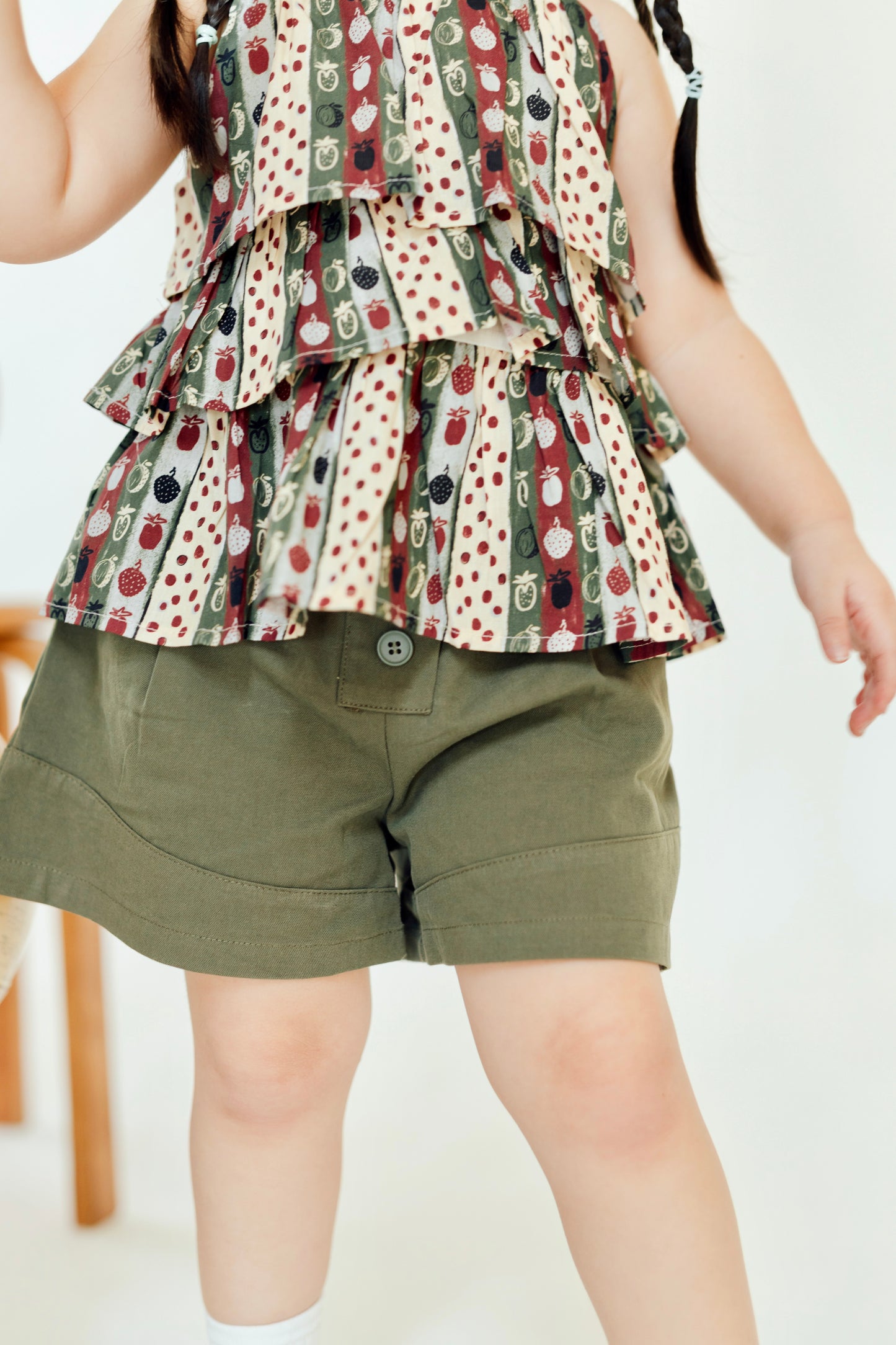 Olive Cuffed Shorts