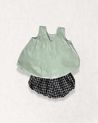 Pistachio Bubble Hem Top