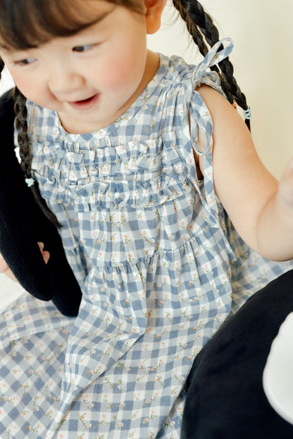 Blossom Checkered Mini Dress