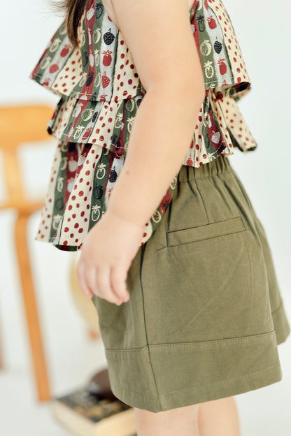 Olive Cuffed Shorts