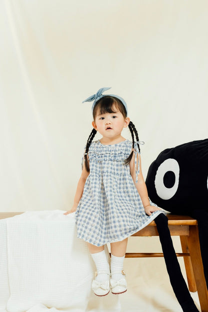 Blossom Checkered Mini Dress