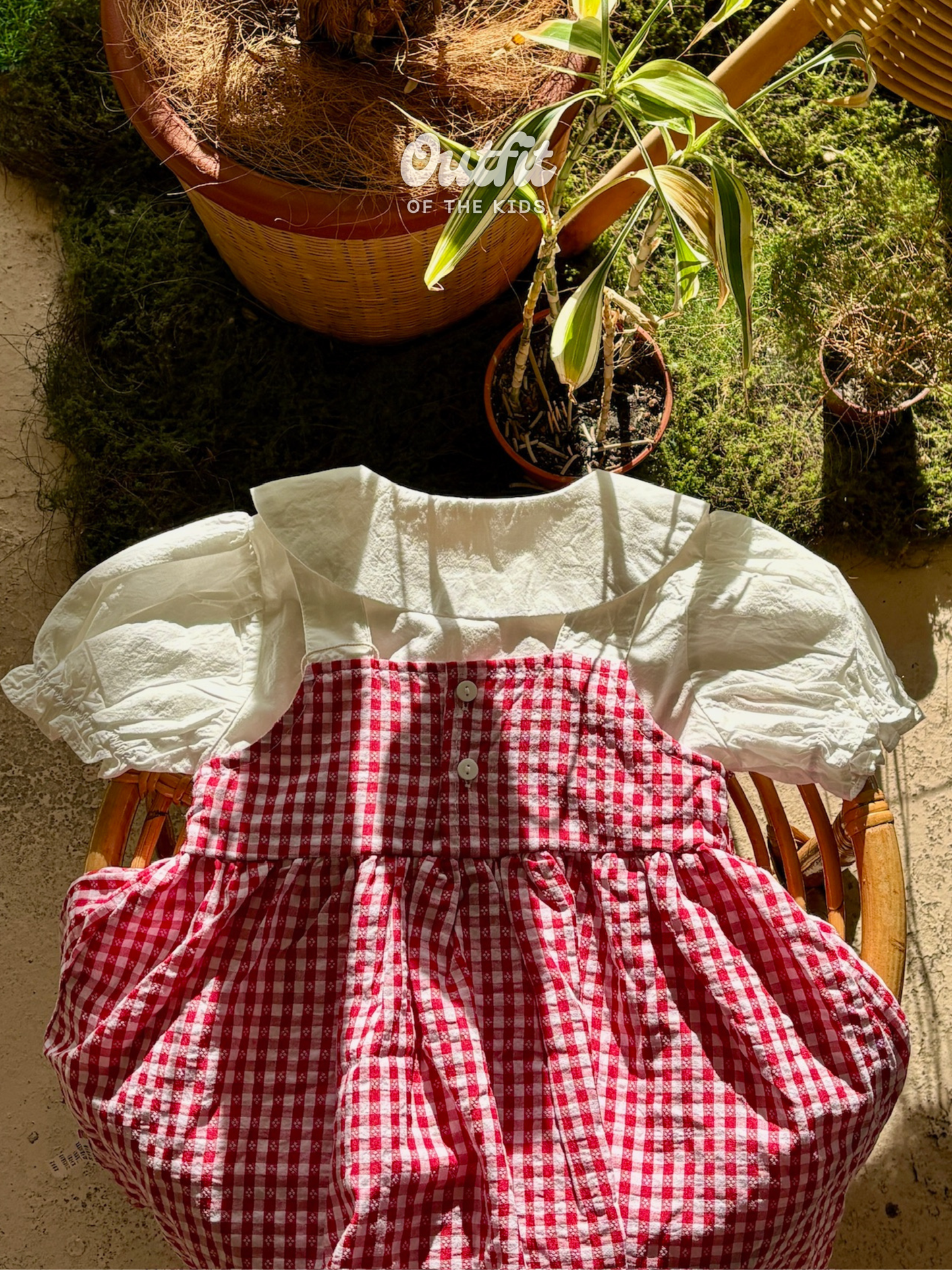 Berry Pinafore Apron Dress