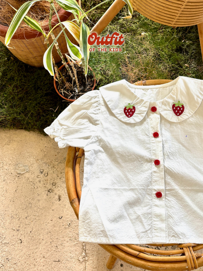 Berry Kiss Puff Blouse
