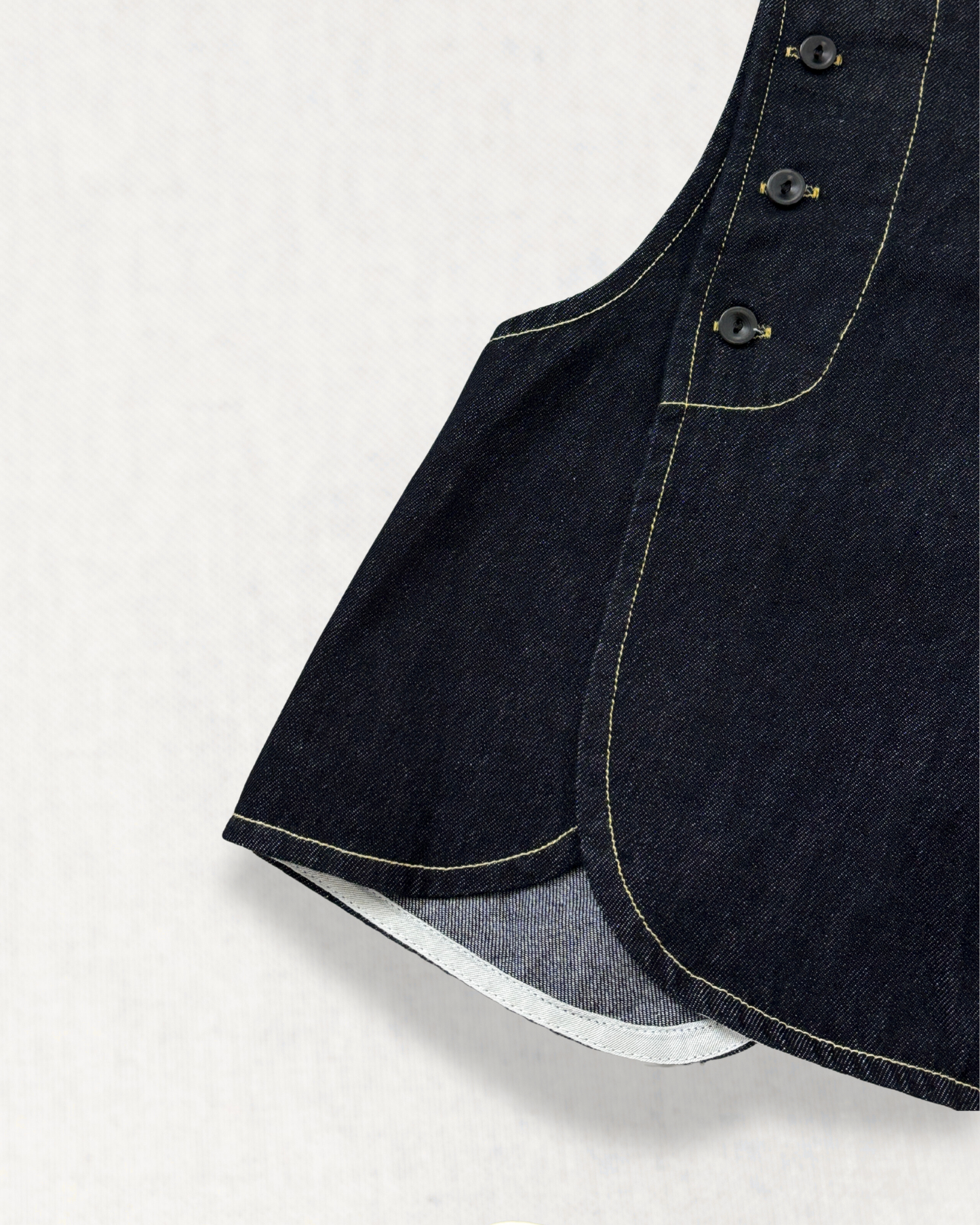 Asymmetric Back Strap Denim Vest