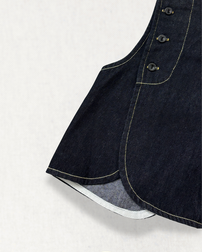 Asymmetric Back Strap Denim Vest