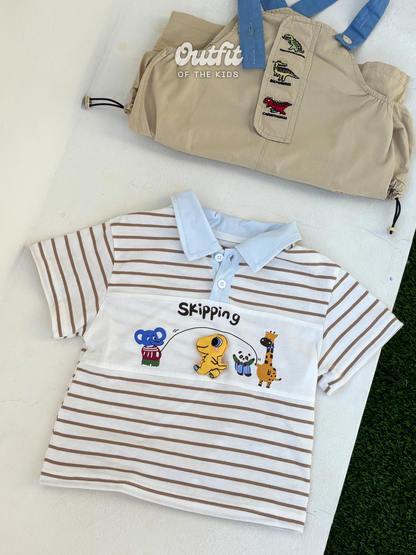 Skipping Dino Polo Top