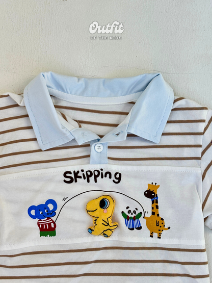 Skipping Dino Polo Top