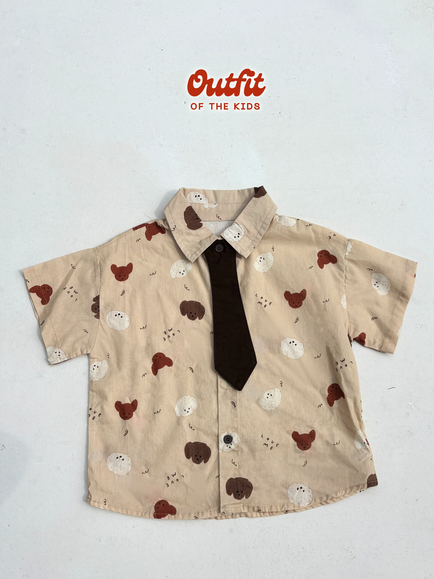 Cocoa Puppy Necktie Shirt