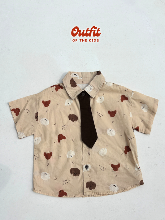 Cocoa Puppy Necktie Shirt
