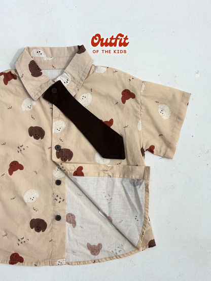 Cocoa Puppy Necktie Shirt