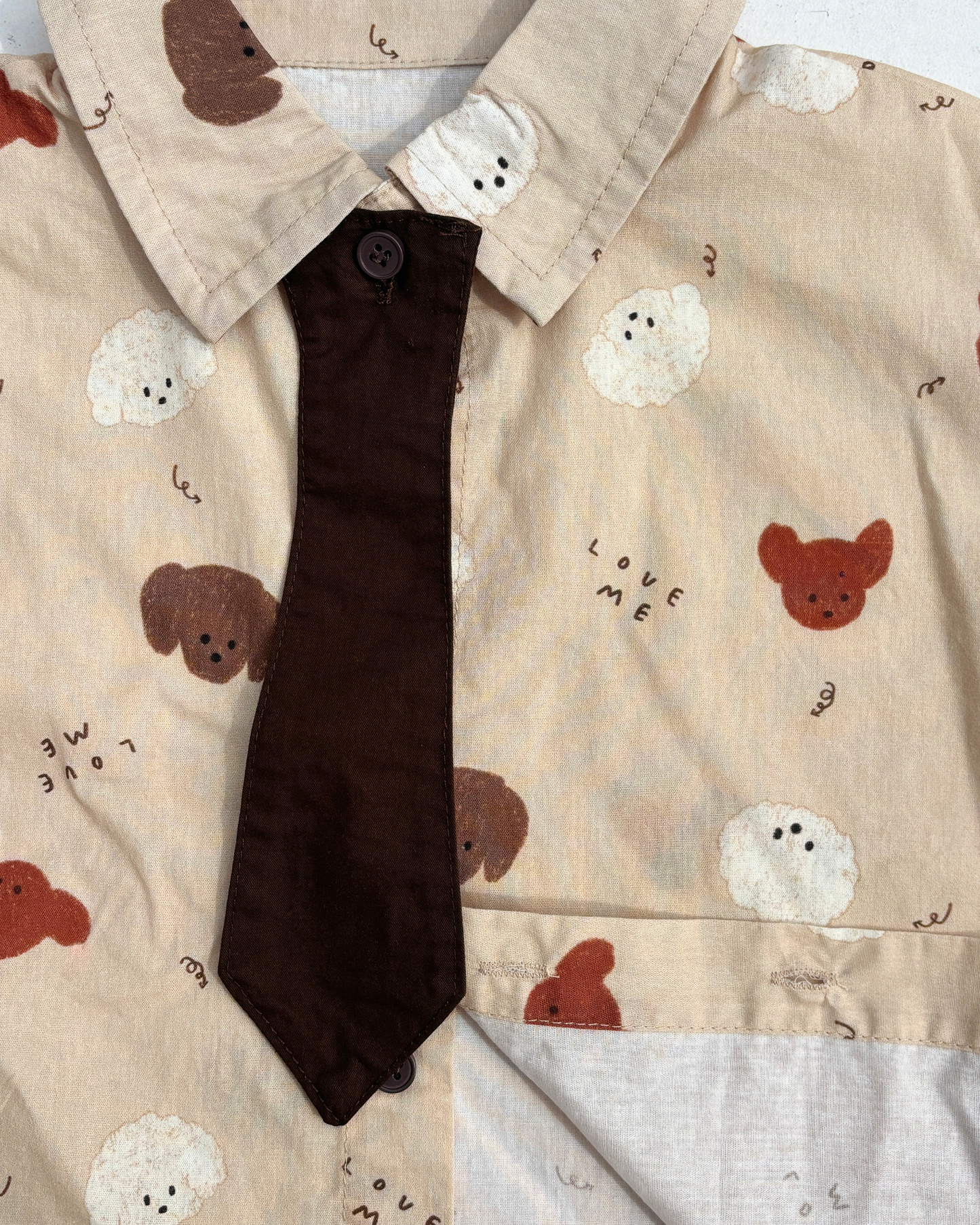 Cocoa Puppy Necktie Shirt