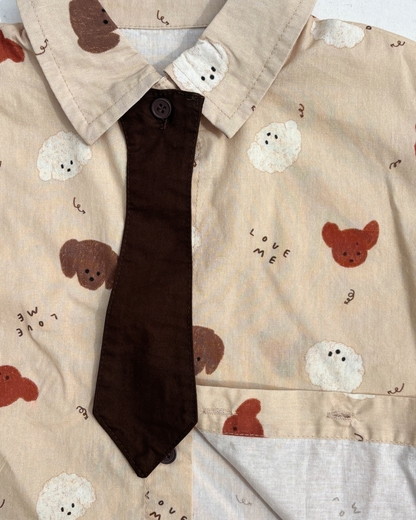 Cocoa Puppy Necktie Shirt