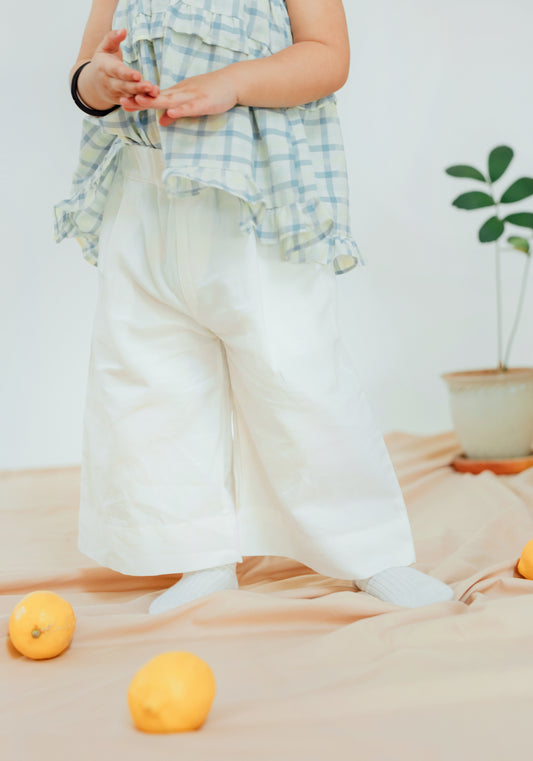 Cotton Cloud Wide-Leg Pants