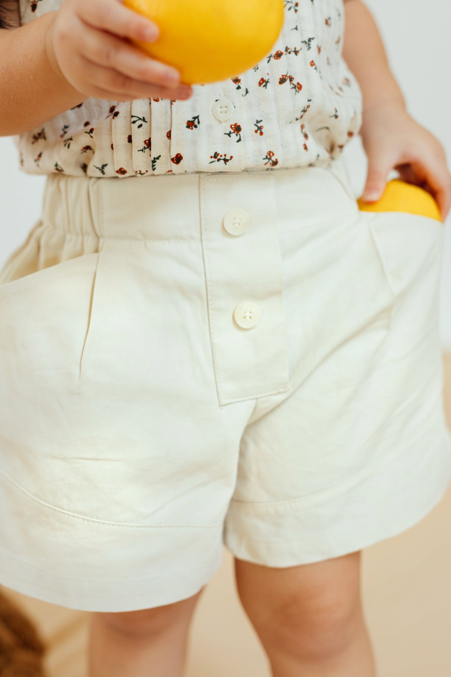 Apricot Cuffed Shorts