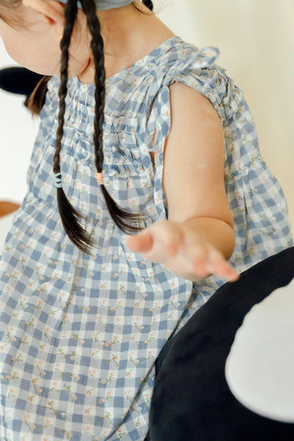 Blossom Checkered Mini Dress