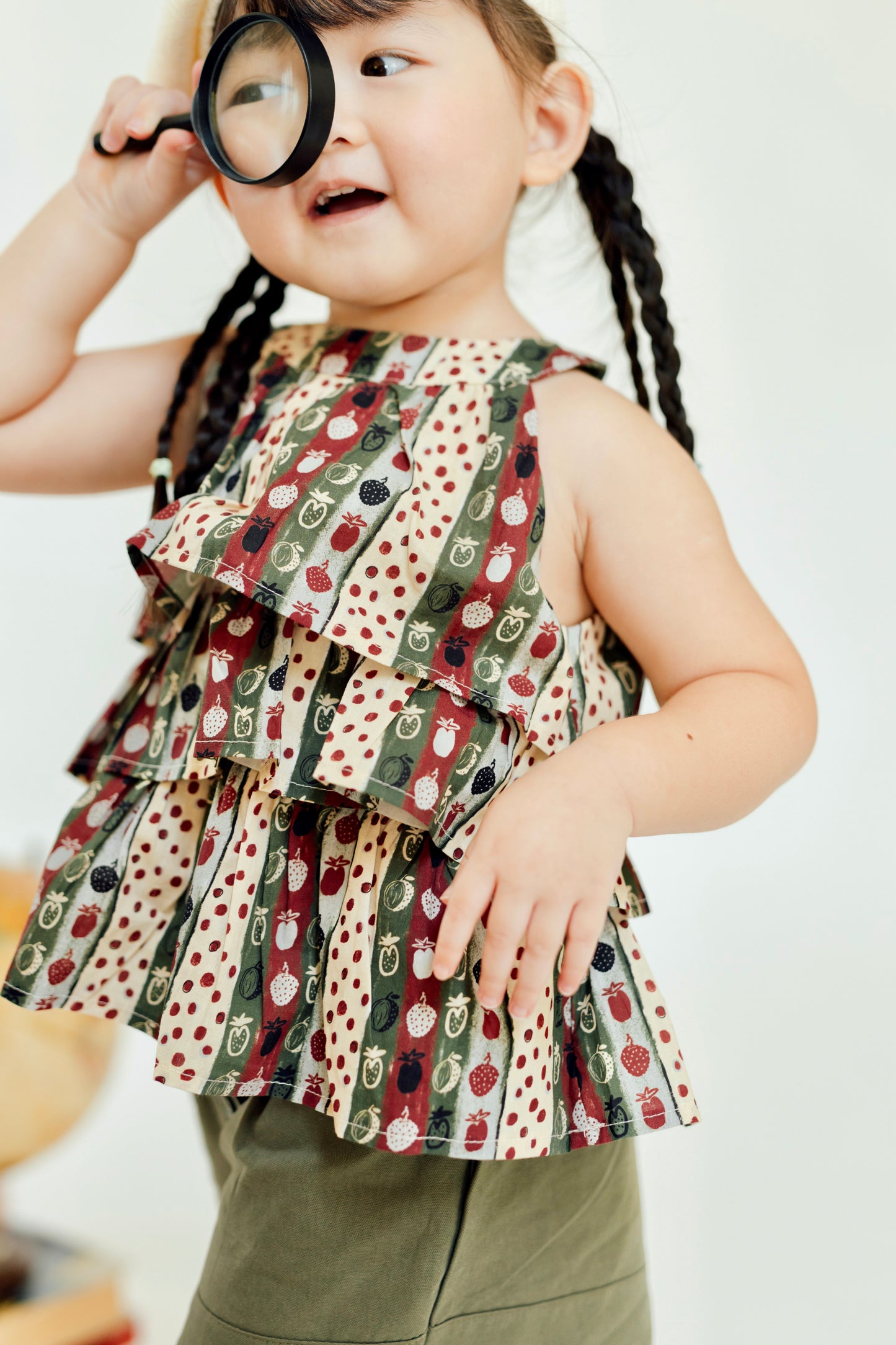 Fruity Patchwork Ruffle Top