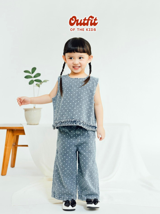 Polka Dot Denim Set
