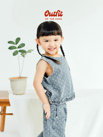 Polka Dot Denim Set