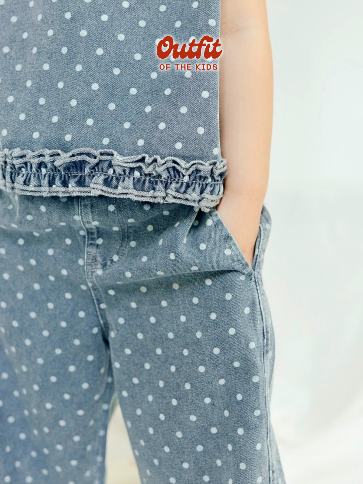 Polka Dot Denim Set