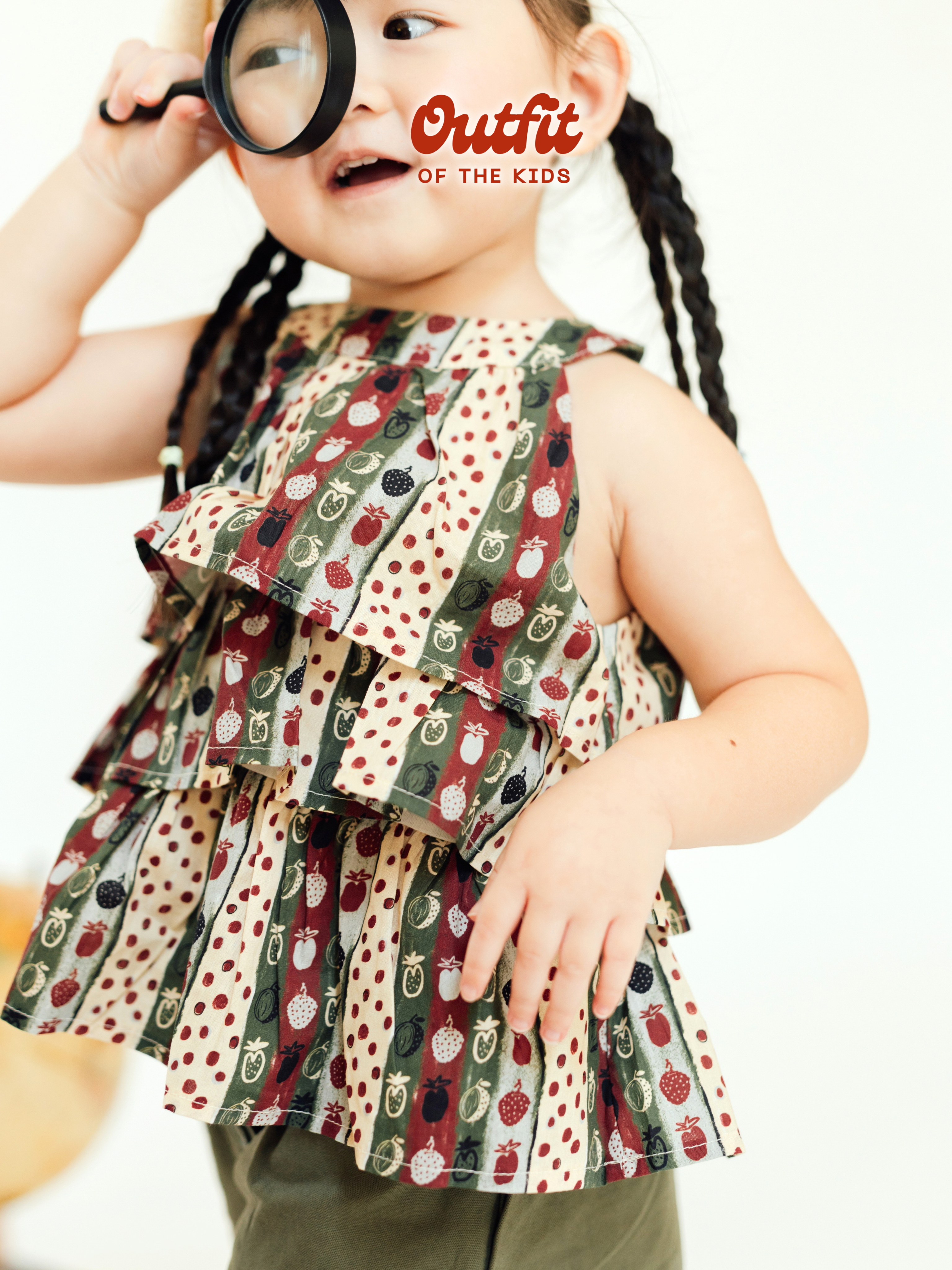 Fruity Patchwork Ruffle Top