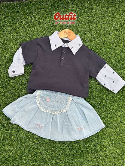 Lolita Pouch Denim Skirt