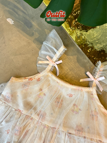 Honey Stripe Tulle Cami