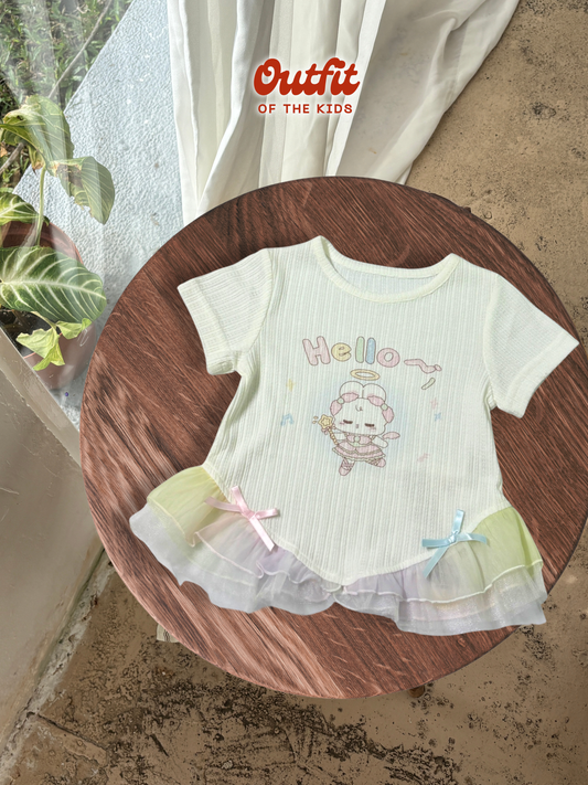 Hello Angel Rainbow Tulle Top
