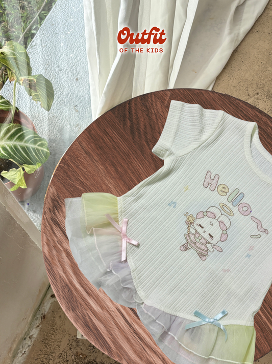 Hello Angel Rainbow Tulle Top