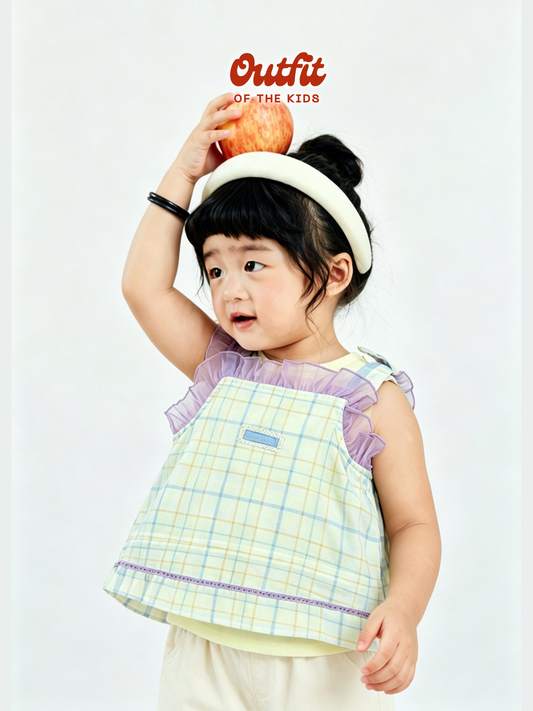 Lilac Picnic Layered Two-Piece Top
