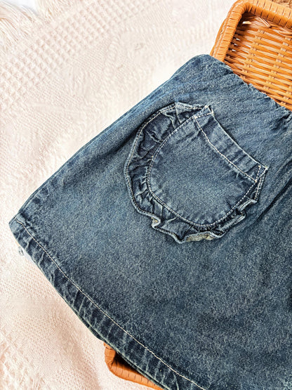 Ruffled Denim Tunic Dress
